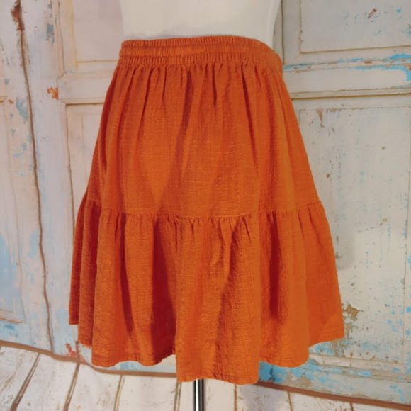 Rhythm. drawstring & elastic band skirt / size 4 / orange - Picture 4 of 11